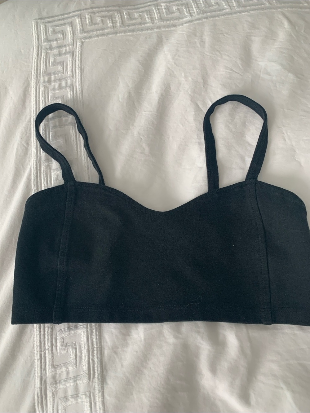 Iconic Brandy Melville Black Strappy Cropped Bralette